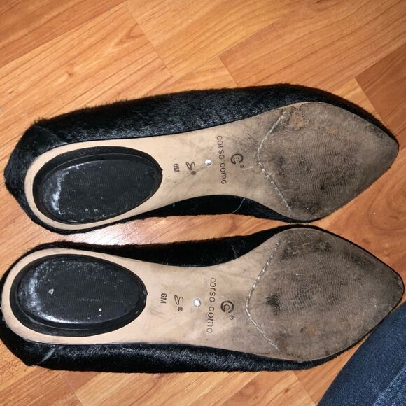 Corso Como Black Pointed Flats - Picture 5 of 6